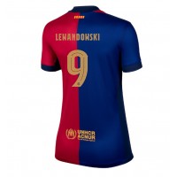 Camiseta Barcelona Robert Lewandowski #9 Primera Equipación para mujer 2024-25 manga corta